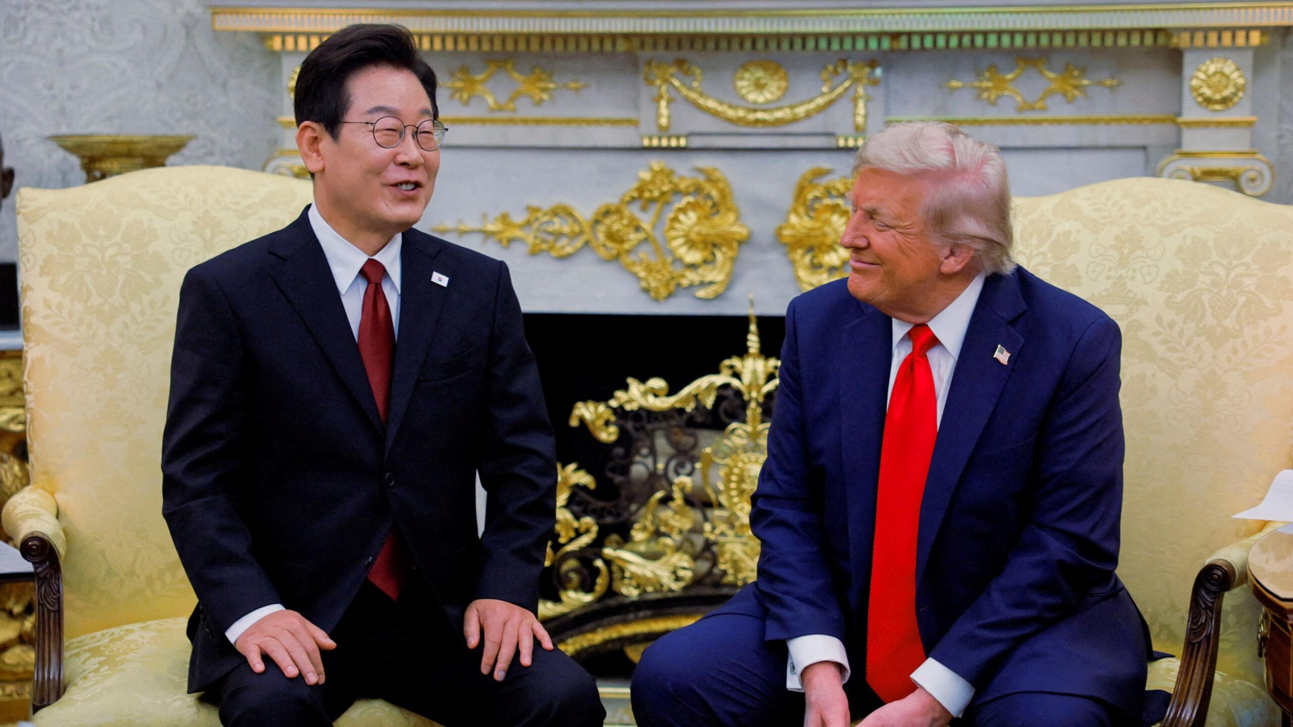 US President Donald Trump meets with South Korean President Lee Jae Myung at the Oval Office, at the White House, in Washington, D.C., U.S., August 25, 2025.