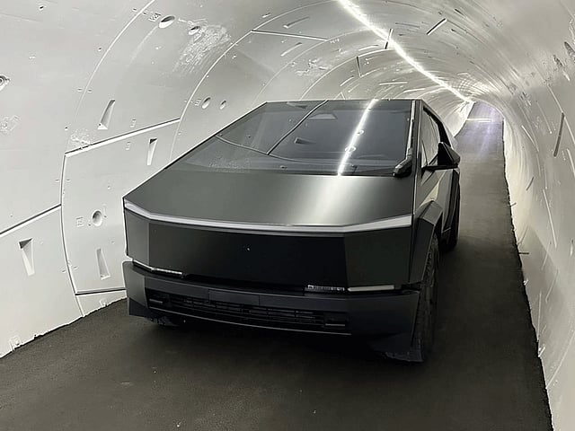 File photo of Cybertruck in Bastrop Test Tunnel 1.