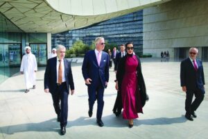 King Philippe tours QF with Sheikha Moza